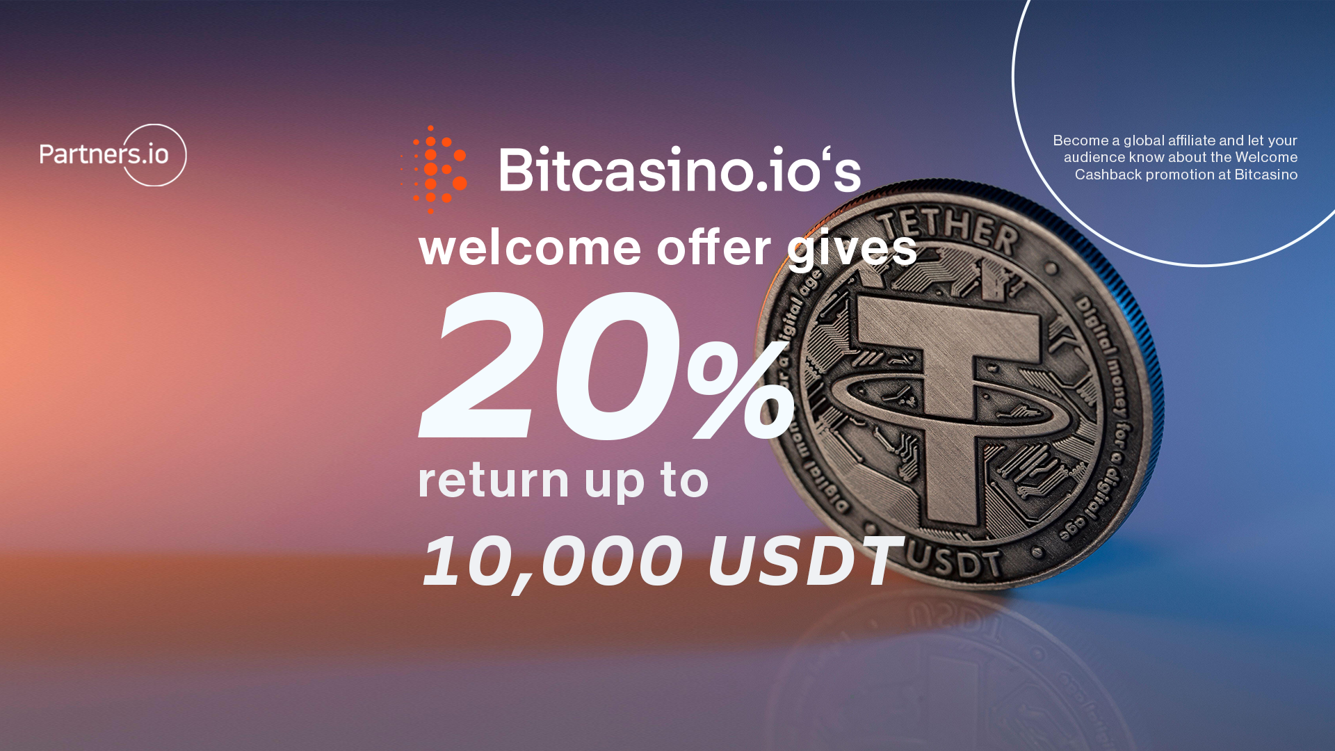 Bitcasino’s Welcome Offer gives 20% return up to 10,000 USDT