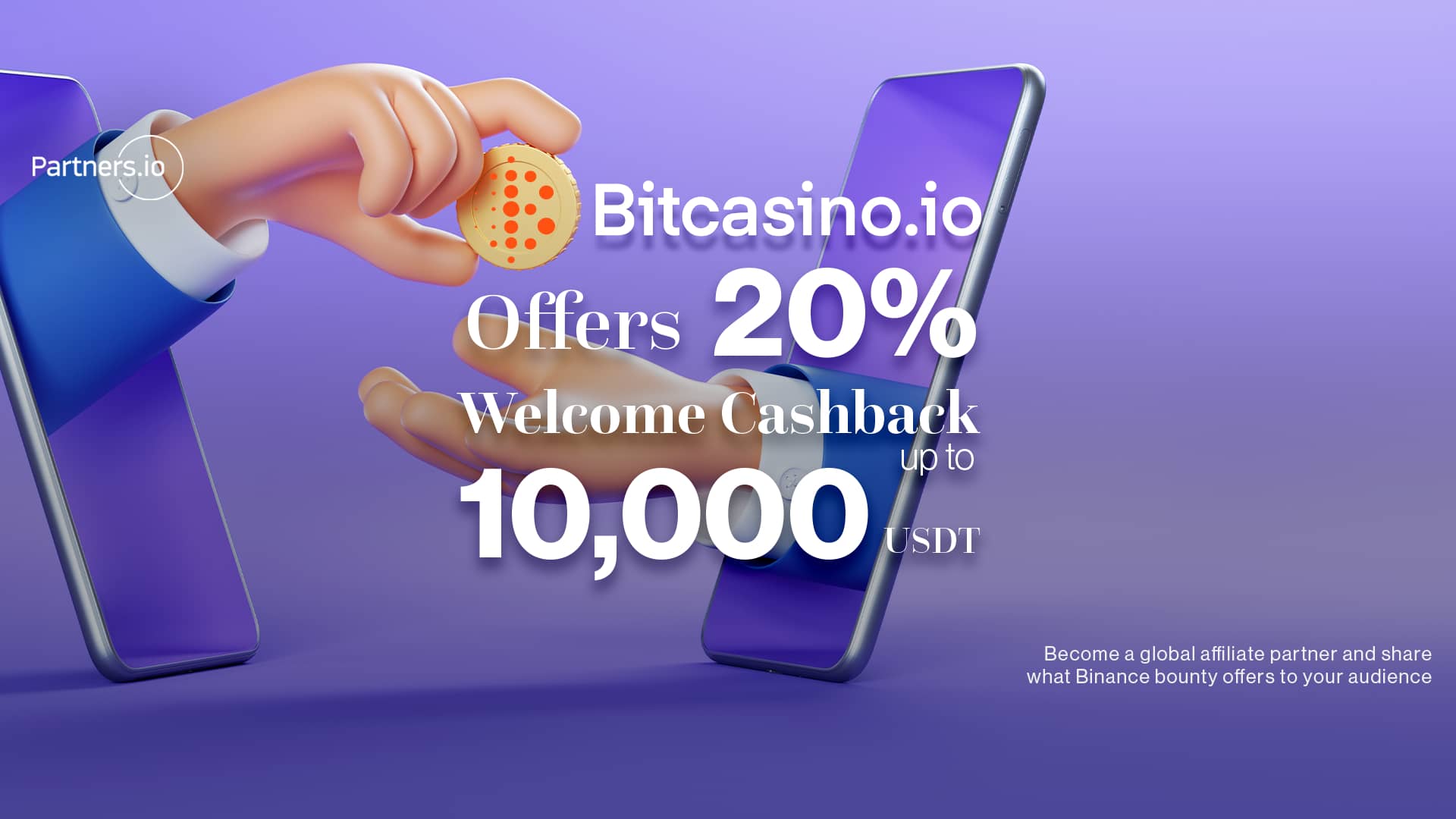 Bitcasino offers 20% Welcome Cashback up to 10K USDT
