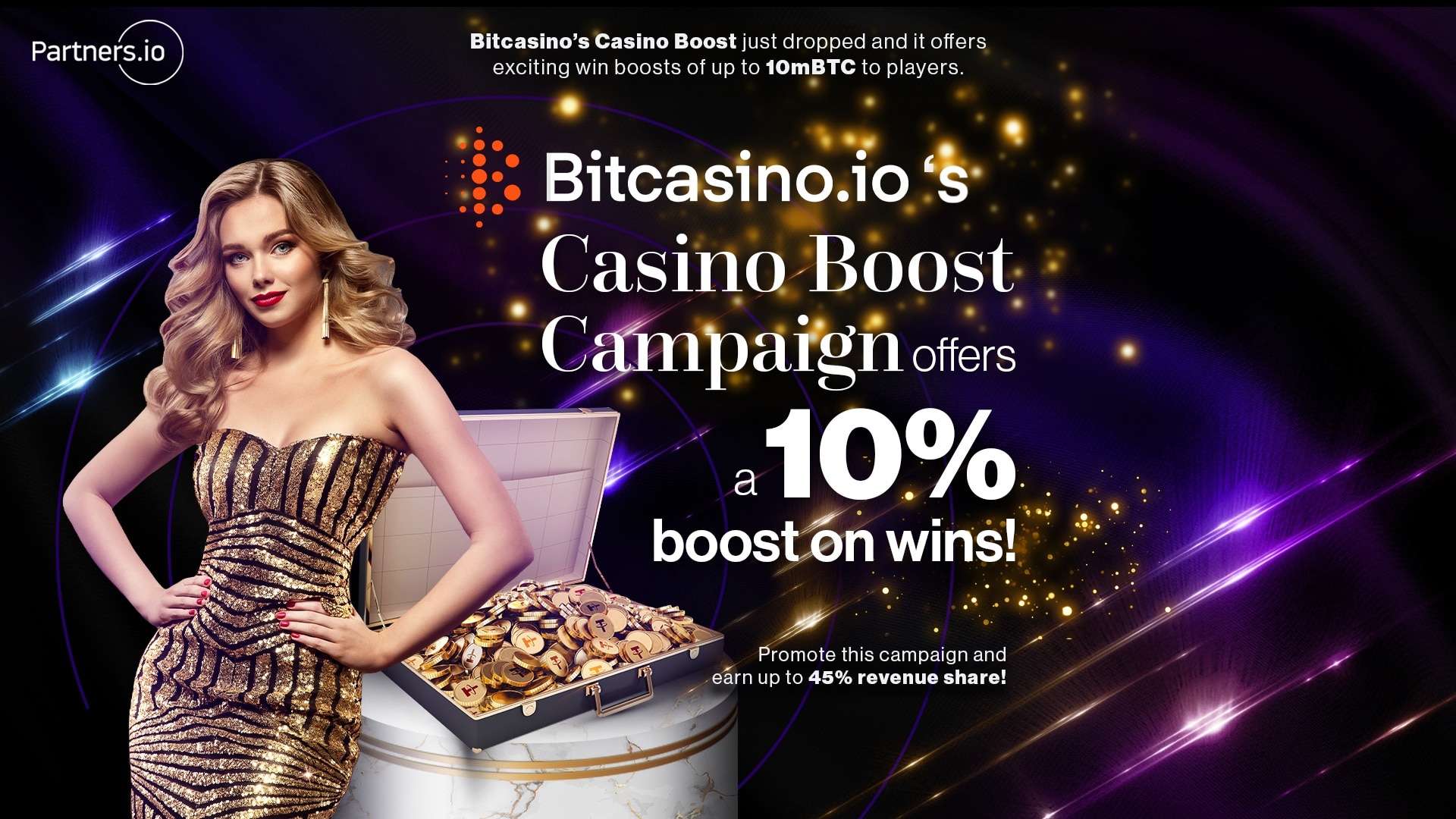 Bitcasino’s Casino Boost campaign offers a 10% boost on wins!