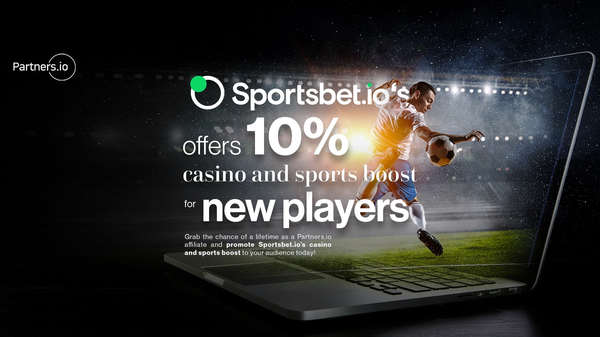 Sportsbet.io offers a 10% casino and sports boost for new players