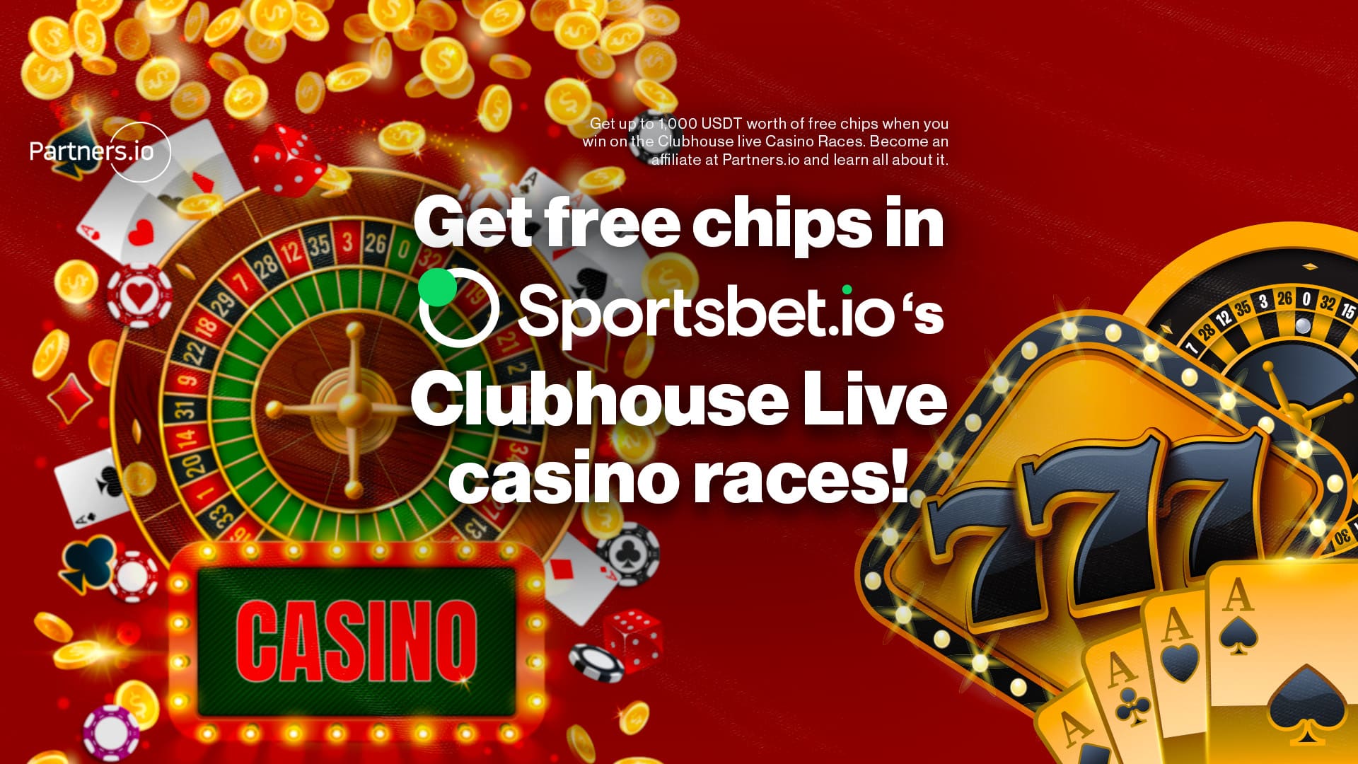 Get free chips in Sportsbet.io’s Clubhouse Live casino races!