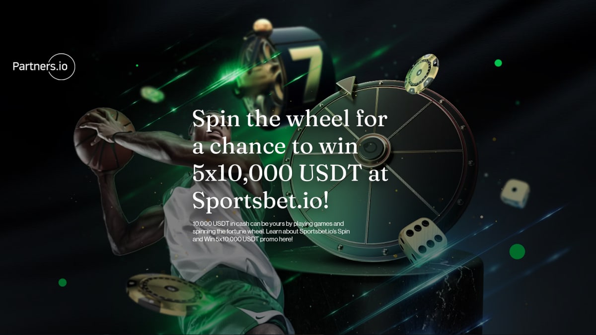 Spin the wheel to win 5x10,000 USDT on Sportsbet.io!