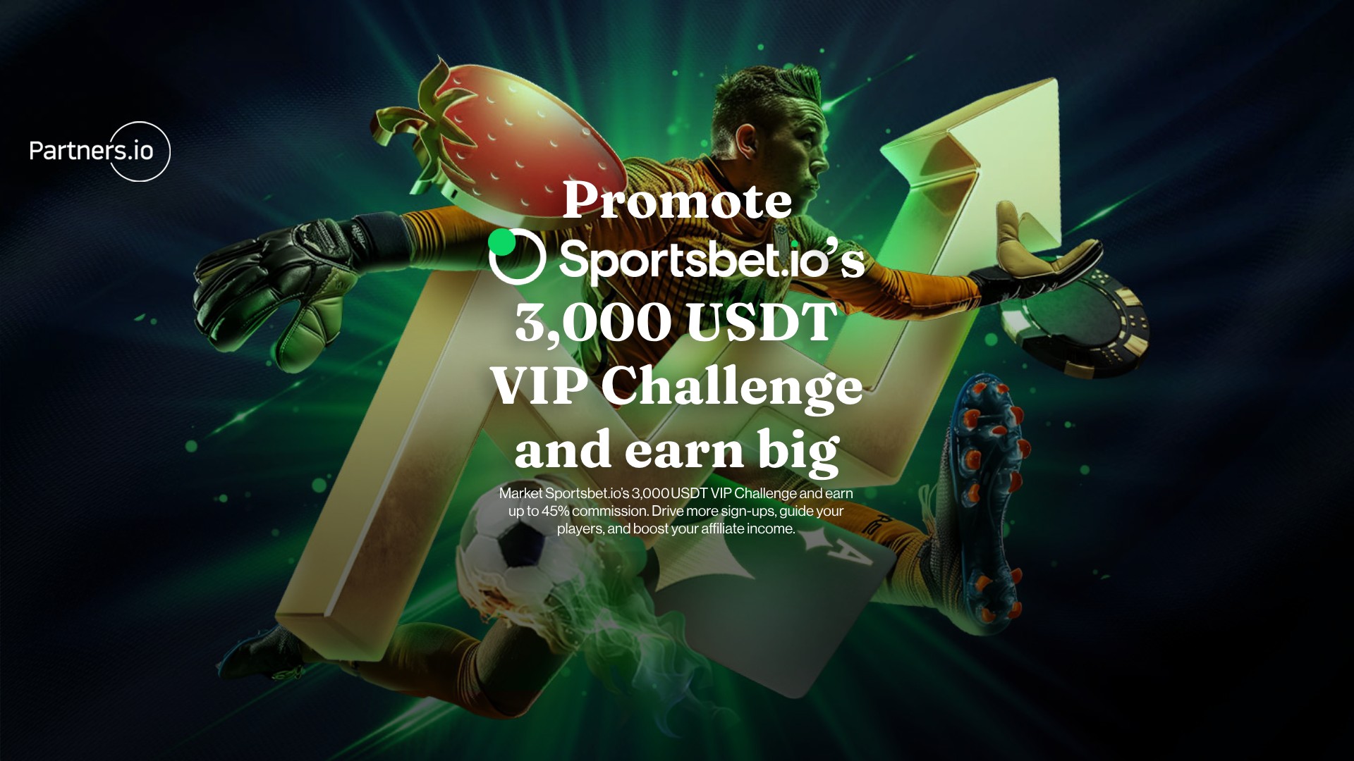 Promote Sportsbet.io’s 3,000 USDT Vip Challenge and earn big