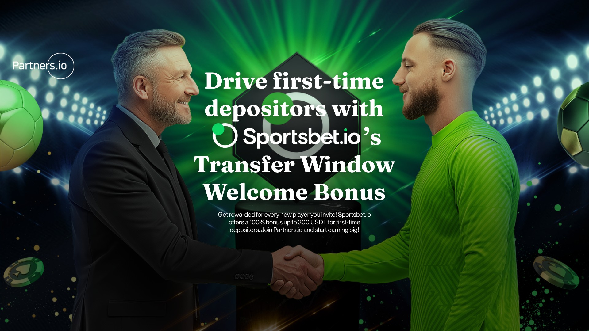 Entice first-time depositors with Sportsbet.io's Transfer Window Welcome Bonus